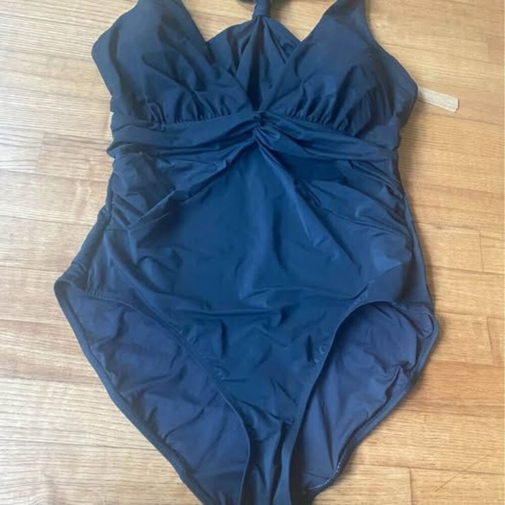 Elegant Navy One-Piece Swimsuit